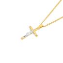 9ct-Gold-Two-Tone-Crucifix-Pendant Sale