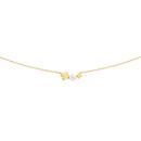 9ct-Gold-45cm-Two-Tone-Triple-Four-Leaf-Clover-Necklet Sale