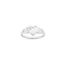 Silver-Diamond-Single-Heart-Signet-Ring Sale