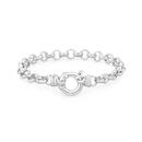 Sterling-Silver-20cm-Solid-Bolt-Ring-Belcher-Bracelet Sale