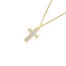 9ct-Gold-Diamond-Cutout-Cross-Pendant Sale