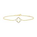 9ct-Gold-Diamond-Clover-Bracelet Sale
