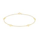 9ct-Gold-27cm-Multi-Open-Clover-Alternating-Trace-Anklet Sale