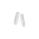 Sterling-Silver-CZ-25x14mm-Huggie-Earrings Sale