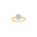 9ct-Two-Tone-Gold-Diamond-Round-Cluster-Ring Sale