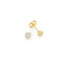 9ct-Gold-Cubic-Zirconia-Heart-Stud-Earrings Sale