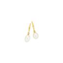 9ct-Gold-Cultured-Fresh-Water-Pearl-Drop-Earrings Sale