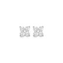 Silver-Four-Cubic-Zirconia-Cluster-Studs Sale