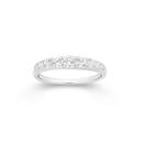 Sterling-Silver-Cubic-Zirconia-Tapered-Anniversary-Ring Sale