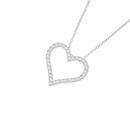 Silver-CZ-Open-Heart-Pendant Sale
