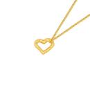 9ct-Gold-Diamond-Cut-Floating-Heart-Pendant Sale