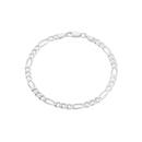 Silver-22cm-Solid-31-Figaro-Bracelet Sale