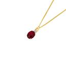 9ct-Gold-Created-Ruby-Diamond-Oval-Pendant Sale