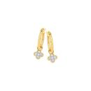 Alora-9ct-Gold-14-Carat-TW-Lab-Grown-Clover-Drop-Hoop-Earrings Sale