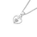 Silver-Cubic-Zirconia-Open-Heart-Pendant Sale