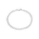 Sterling-Silver-21cm-Solid-Curb-Gents-Bracelet Sale