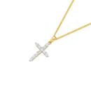 Alora-9ct-Gold-Lab-Grown-Diamond-Cross-Pendant Sale