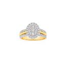 9ct-Gold-Diamond-Oval-Cluster-Ring Sale