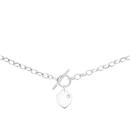Sterling-Silver-Cubic-Zirconia-50cm-Heart-Fob-Belcher-Necklace-Made-In-Italy Sale