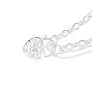 Sterling-Silver-Cubic-Zirconia-19cm-Belcher-Padlock-Bracelet Sale