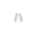 Sterling-Silver-Cubic-Zirconia-2x12mm-Claw-Front-Huggie-Earrings Sale