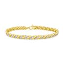 9ct-Gold-Diamond-Plaited-Bracelet Sale
