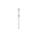 Sterling-Silver-Stainless-Steel-Four-Cubic-Zirconia-Drop-Belly-Bar Sale