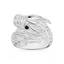 Sterling-Silver-Black-Sapphire-Eyes-Dragon-Gents-Ring Sale