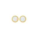 9ct-Gold-Synthetic-Opal-Bezel-Stud-Earrings Sale