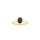 9ct-Gold-Black-Sapphire-Oval-Ring Sale