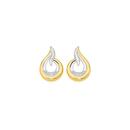 9ct-Gold-Diamond-Open-Swirl-Stud-Earrings Sale