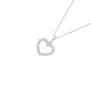 Silver-Cubic-Zirconia-Open-Heart-Pendant Sale