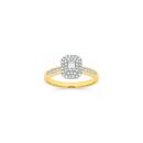 9ct-Gold-Diamond-Emerald-Shape-Ring Sale