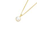 9ct-Gold-Cultured-Freshwater-Pearl-Diamond-Button-Pendant Sale