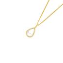 9ct-Gold-Cultured-Mabe-Pearl-Pear-Frame-Pendant Sale