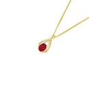 9ct-Gold-Created-Ruby-Oval-Open-Double-Teardrop-Pendant Sale