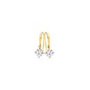 9ct-Gold-Cubic-Zirconia-6mm-Drop-Hook-Earrings Sale