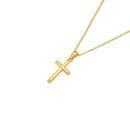 9ct-Gold-21mm-Slanted-Edge-Cross-Pendant Sale