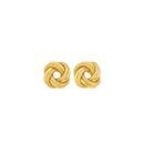 9ct-Gold-Texture-Polish-Knot-Stud-Earrings Sale