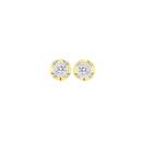 9ct-Two-Tone-Gold-Diamond-Magic-Frame-Set-Stud-Earrings Sale