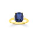 9ct-Gold-Created-Ceylon-Sapphire-Diamond-Cocktail-Ring Sale