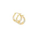 9ct-Gold-Two-Tone-Beaded-Striped-Creole-Earrings Sale