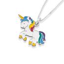 Sterling-Silver-Enamel-Unicorn-Pendant Sale