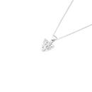 Sterling-Silver-Heart-Cubic-Zirconia-Solitaire-Pendant Sale
