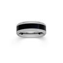 Tungsten-Carbide-Polish-Centre-Black-Line-Gents-Ring Sale