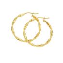 9ct-Gold-20mm-Diamond-Cut-Entwined-Twist-Hoop-Earrings Sale