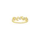 9ct-Gold-Diamond-Leaves-Ring Sale