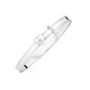 Silver-4x45mm-Solid-Cubic-Zirconia-Heart-Expander-Bangle Sale