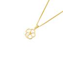 9ct-Gold-Mother-of-Pearl-Hibiscus-Flower-Pendant Sale