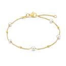 9ct-Gold-19cm-Cultrured-Freshwater-Pearl-Bead-Bracelet Sale